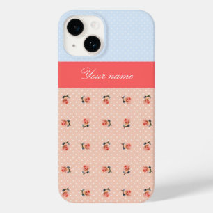 Coque Case-Mate iPhone Fleurs et pois rétro