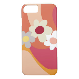 Case-Mate iPhone Case Fleurs et vagues de style rétro