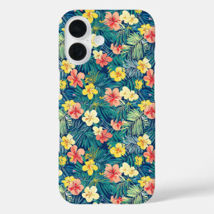 Coque Pour iPhone 16 Fleurs exotiques colorées Motif