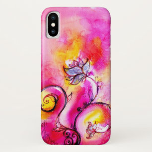 Coques Pour iPhone FLEURS FANTAISISTES rose jaune violet