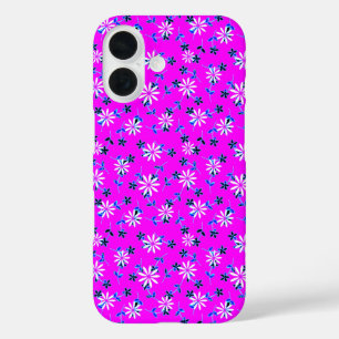 Coque Pour iPhone 16 Fleurs florales roses Fuchsia 4Sophie