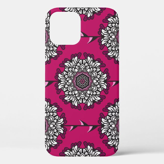 Coques Case-Mate iPhone Fleurs Graphiques Florales rose sans joint (Verso)