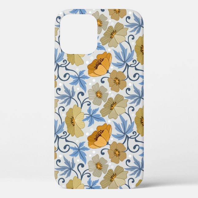 Coques Case-Mate iPhone Fleurs Jaunes : Conception Textile sans joint (Verso)