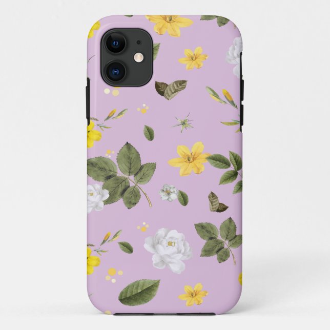 Coques Case-Mate iPhone Fleurs jaunes et roses blanches 5 (Dos)