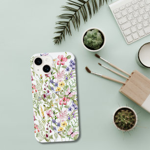 Coque Case-Mate iPhone Fleurs Jaunes Rose fleur sauvage Vert