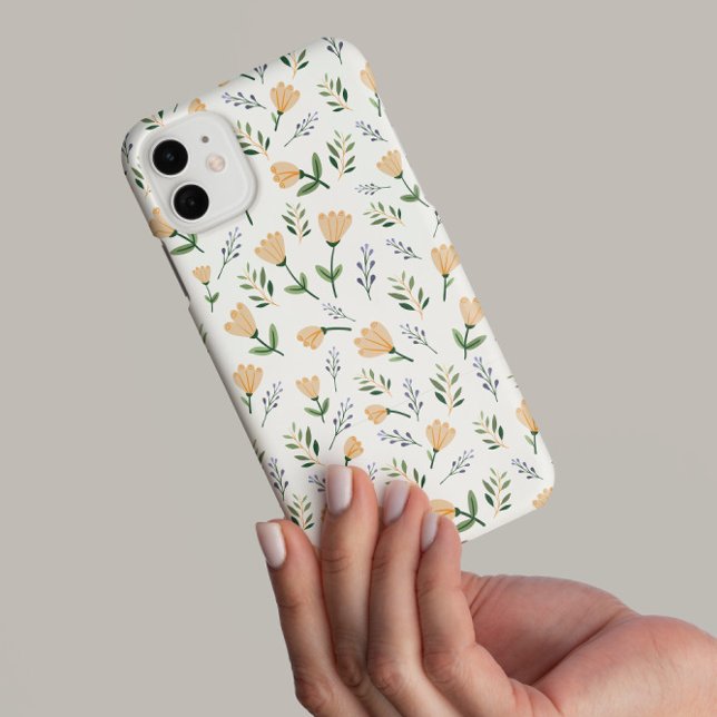 Coques Case-Mate iPhone Fleurs jaunes scandinaves (Créateur téléchargé)