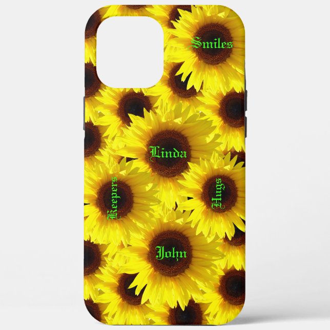 Coques Case-Mate iPhone Fleurs joyeuses - Tournesol (Verso)