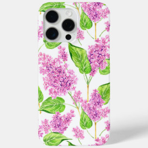 Coque Case-Mate iPhone Fleurs lilas rose aquarelle