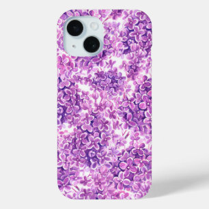 Coque Case-Mate iPhone Fleurs lilas rose aquarelle
