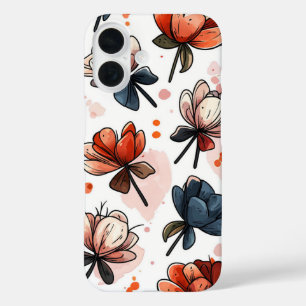 Coque Pour iPhone 16 Fleurs Lune