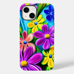 Coque Case-Mate iPhone Fleurs marguerites colorées personnalisées