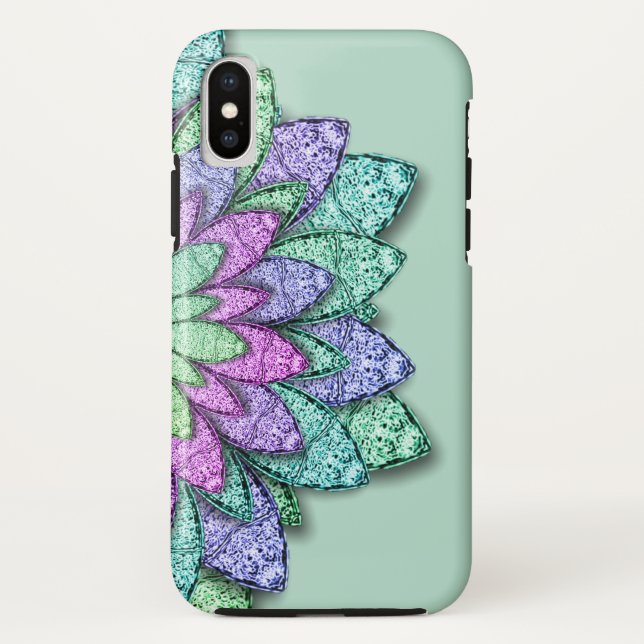 Coques Case-Mate iPhone Fleurs métalliques (Dos)