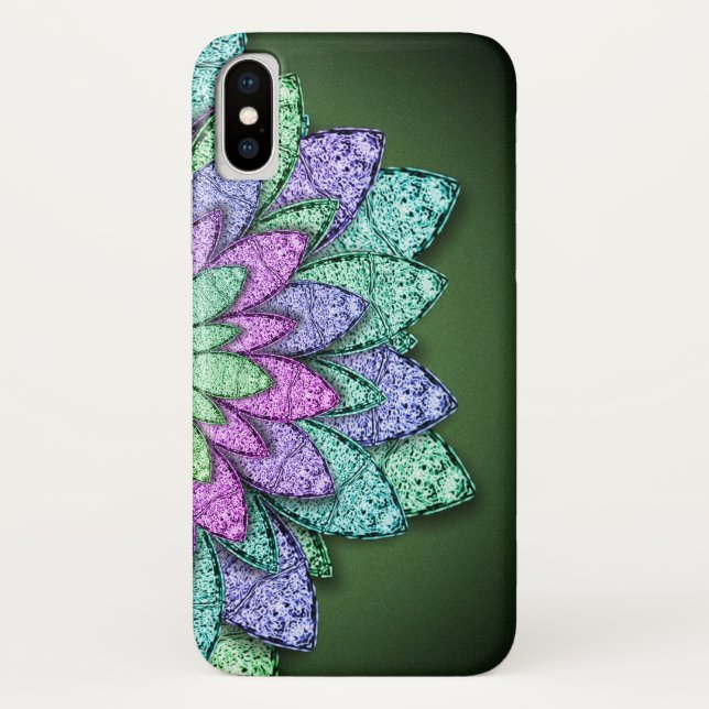 Coques Case-Mate iPhone Fleurs métalliques (Dos)