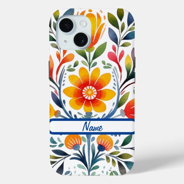 Coques Case-Mate iPhone Fleurs Mexicaines Design Coque-Mate (Verso)