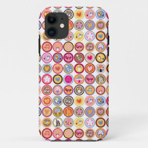 Coque Case-Mate Pour iPhone fleurs mignonnes, oiseaux, motif de coeurs