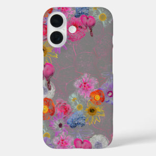 Coque Pour iPhone 16 Fleurs mixtes dans l'art moderne