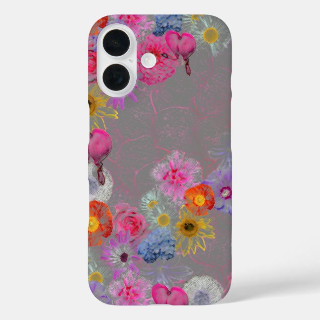 Coques Case-Mate iPhone Fleurs mixtes dans l'art moderne (Verso)