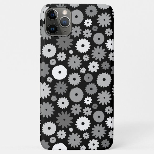 Coques Case-Mate iPhone Fleurs monochromes à motif répétitif (Dos)