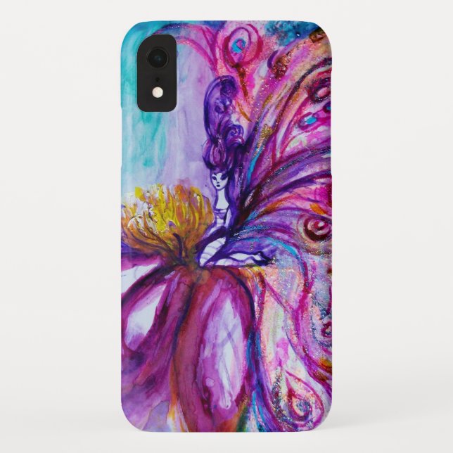 COQUES Case-Mate iPhone FLEURS MORTES BLANCHES EN ROSE, PARKLES D'OR (Dos)