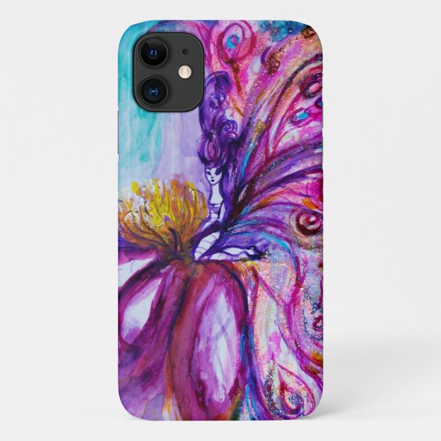 COQUES Case-Mate iPhone FLEURS MORTES BLANCHES EN ROSE, PARKLES D'OR (Dos)