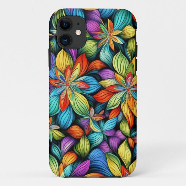 Coques Case-Mate iPhone Fleurs multicolores (Dos)