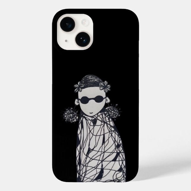 Coques Case-Mate iPhone Fleurs noires, boucles d'oreilles et lunettes de s (Verso)