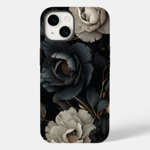 Coque Case-Mate iPhone Fleurs noires et blanches