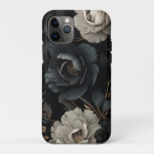 Case-Mate iPhone Case Fleurs noires et blanches