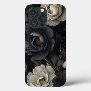 Case-Mate iPhone Case Fleurs noires et blanches
