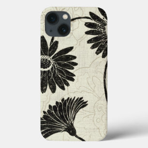 Coques Pour iPhone Fleurs noires et blanches
