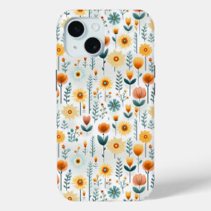Coque Case-Mate iPhone Fleurs orange Motif coloré