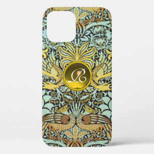 ETUI iPhone Case-Mate FLEURS, PAONS ET DRAGONS JAUNE GEMME MONOGRAMME