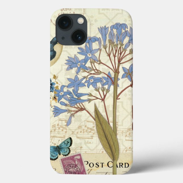 Coques Case-Mate iPhone Fleurs, papillons et collage d'oiseaux (Verso)