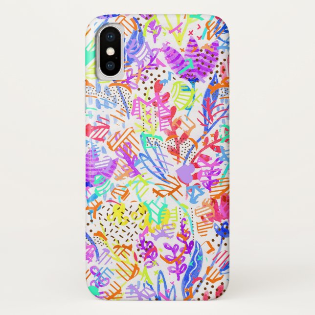 Coques Case-Mate iPhone Fleurs pastel abstraites (Dos)