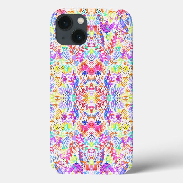 Coques Case-Mate iPhone Fleurs pastel abstraites (Verso)