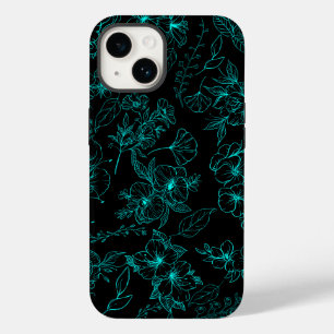 Coque Case-Mate iPhone Fleurs plates motif 01.b Noir BG