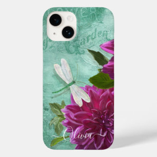 Coques Pour iPhone Fleurs pourpres de dahlia de plat de dîner de la