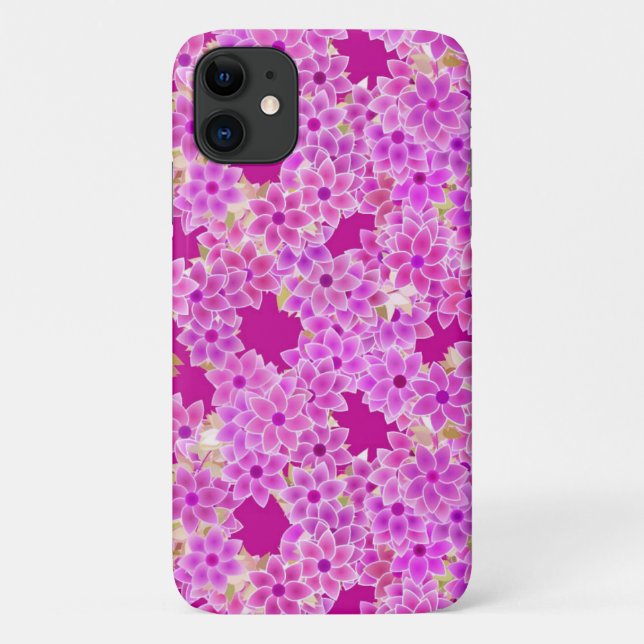Coques Case-Mate iPhone Fleurs pourpres, lavande et prune, arrière - plan  (Dos)