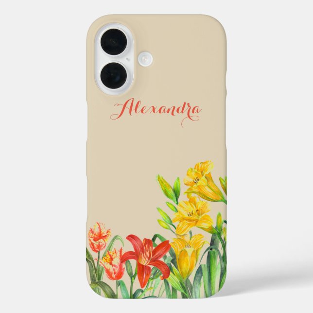 Coques Case-Mate iPhone Fleurs printanières personnalisées Art floral (Verso)