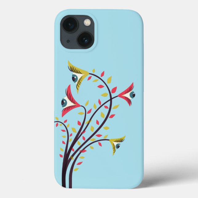 Coques Case-Mate iPhone Fleurs Psychédéliques Aux Yeux Étonnants (Verso)