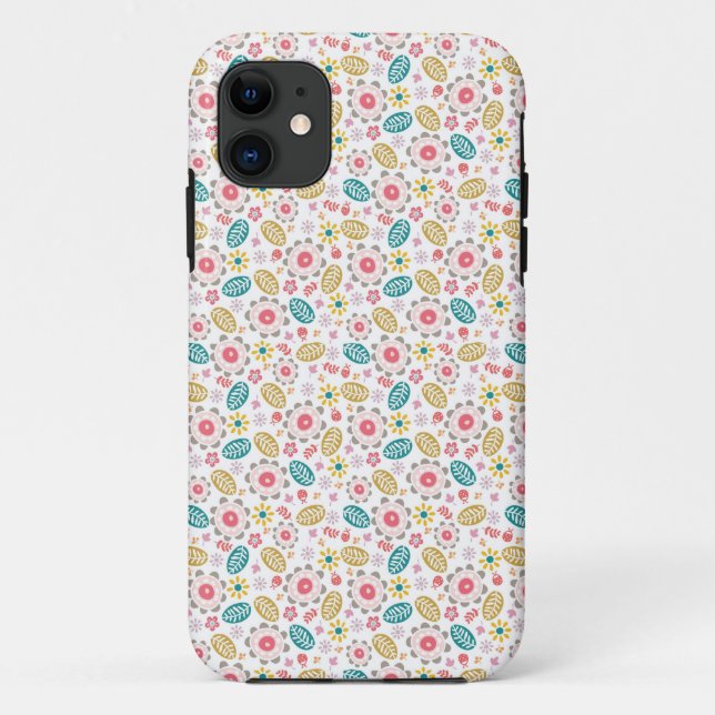 Coques Case-Mate iPhone Fleurs rétro (Dos)