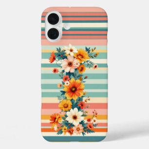 Coque Pour iPhone 16 Plus Fleurs Retro (I)