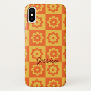 Case-Mate iPhone Case Fleurs rétro sur tableau de bord Jaune Orange Pers