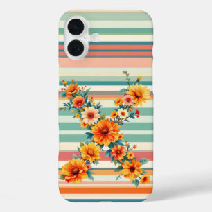 Coque Pour iPhone 16 Plus Fleurs Retro (X)