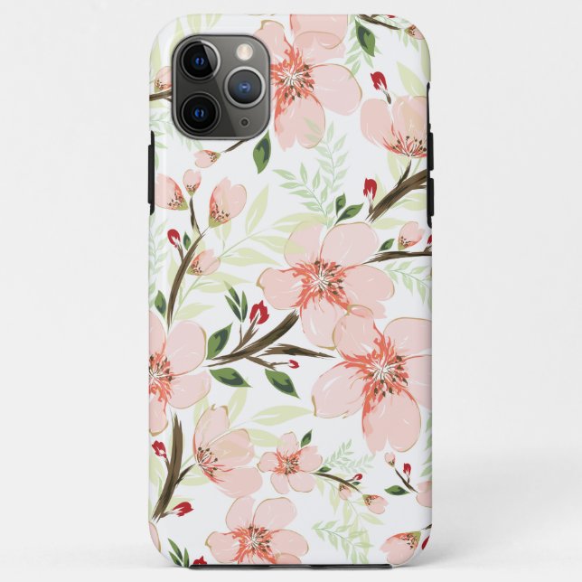 Coques Case-Mate iPhone Fleurs roses (Dos)
