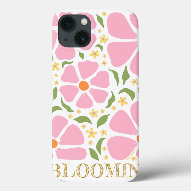 Coques Case-Mate iPhone Fleurs roses Abstraites joueuses (Verso)