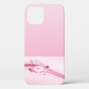 Coque iPhone 12 Pro Fleurs roses dans les vagues