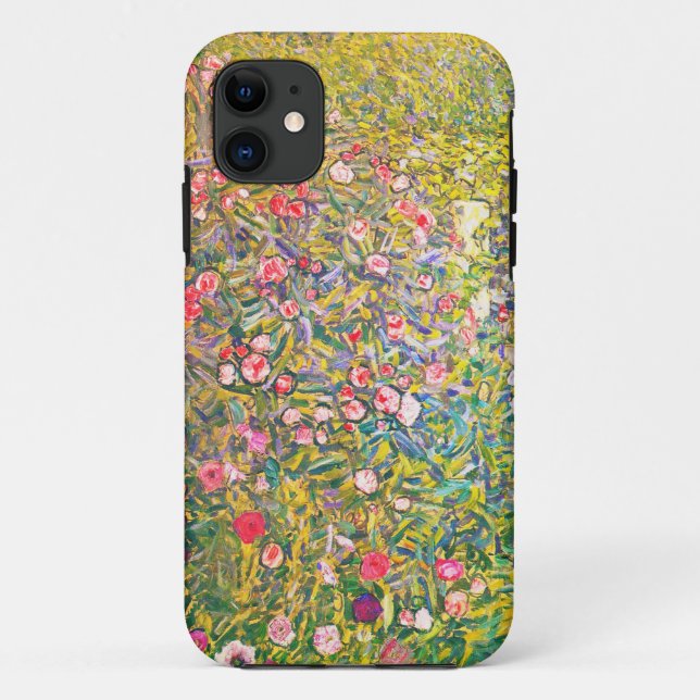 Coques Case-Mate iPhone Fleurs roses de Gustav Klimt (Dos)