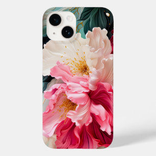 Coque Case-Mate iPhone Fleurs roses et feuille
