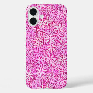 Coques iPhone 16 Plus Fleurs roses et orchidées, fond d'orchidées